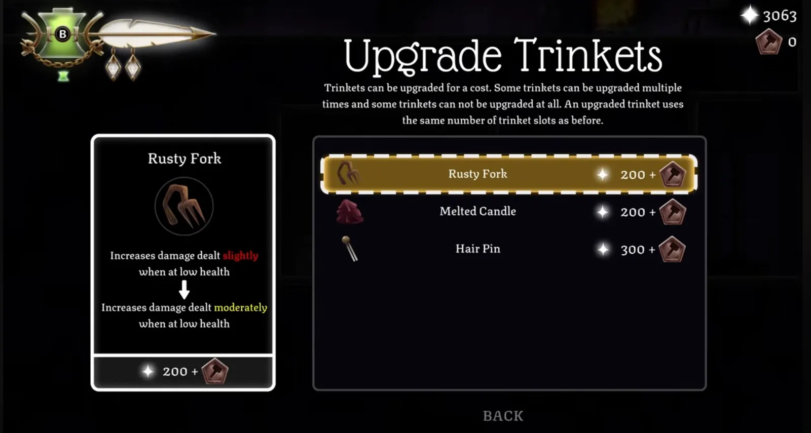 Well Dweller workshop upgrade screen, one of the systems the September 26 patch touched